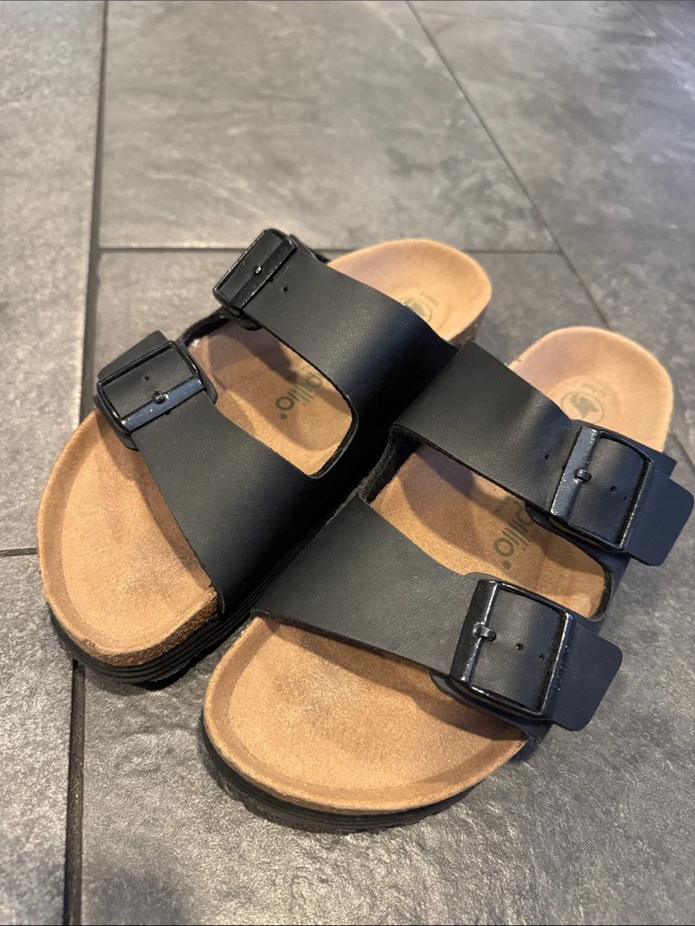 Birkenstock Black Two-Buckle Sandals - Picture 1 of 3